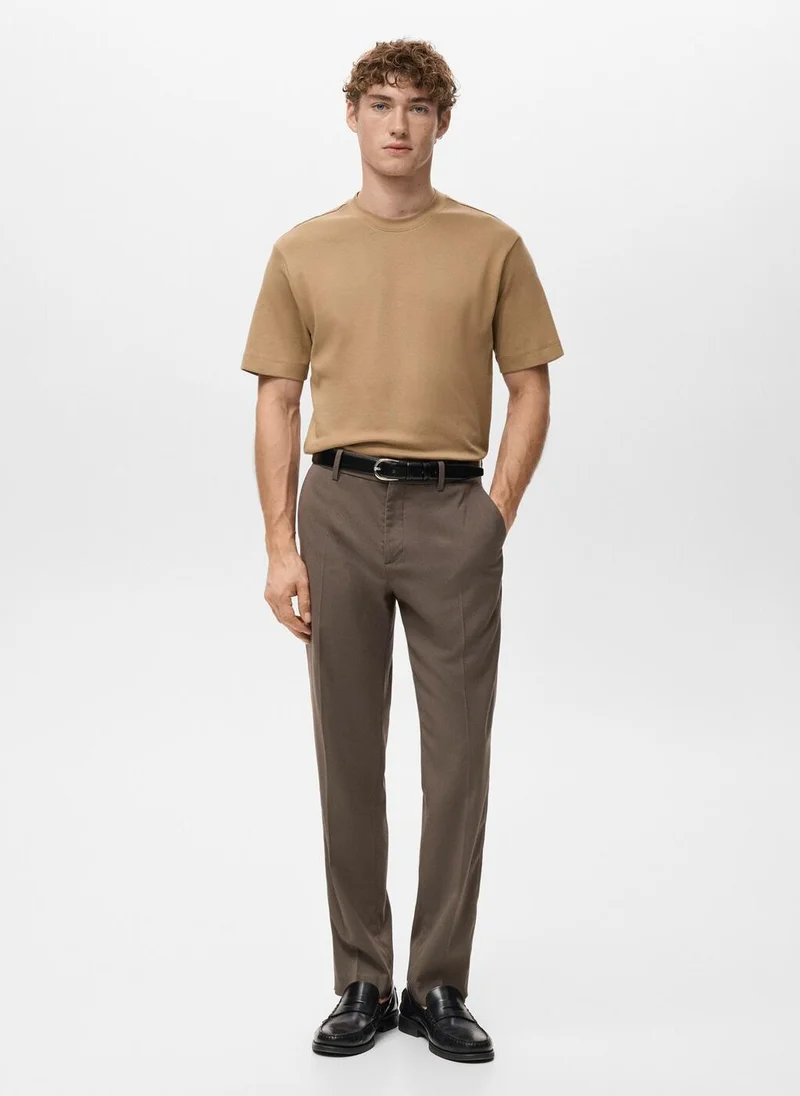 Mango Man  Medium weight regular fit T-shirt for Men | Best Price UAE